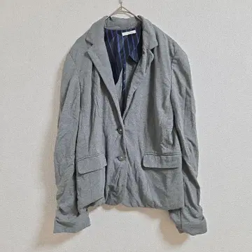 index 그레이 자켓 M 안감 스트라이프 테일러드