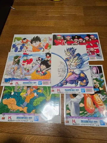 제일복권 드래곤볼 40th 그 첫 번째 H상 클리어 포스터 6종 세트