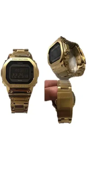 G-Shock DW-5600계 골드 커스텀 베젤 벨트