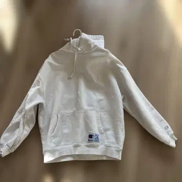 Champion 화이트 후드 부착 후드티 XL