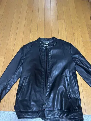 레트로 엔진 가죽 자켓