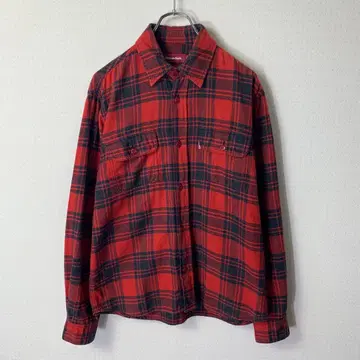 HIDE AND SEEK 플란넬 셔츠 M 체크 무늬 레드 블랙 일본제