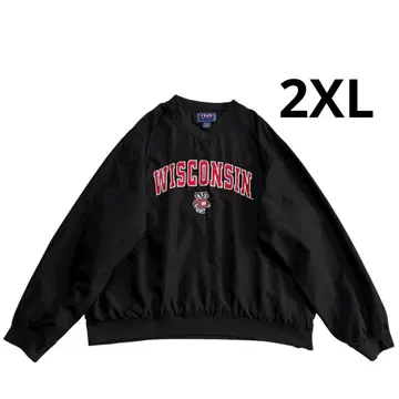 Wisconsin 나일론 피스테 2XL 블랙 버키 군 자수