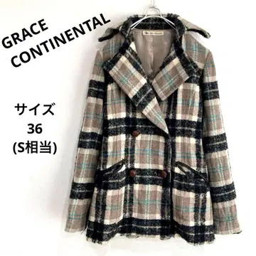 [ 새상품급 ] 그레이스 콘티넨탈 울 자켓 호두 단추 라메 혼방 트위드