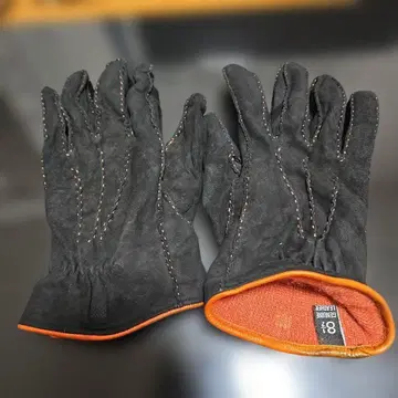 오늘 한정 가격 검은색 장갑 사이즈 8 오렌지 안쪽