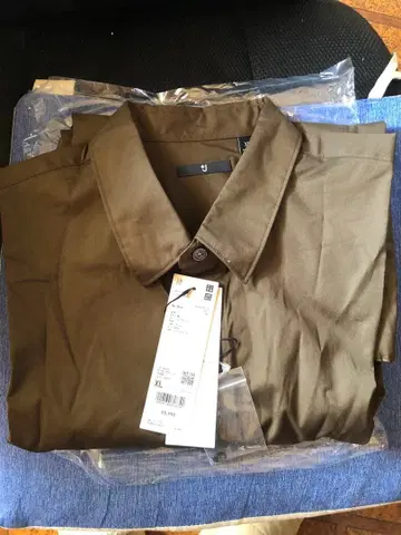 유니클로 J 올리브색 긴팔 셔츠 XL