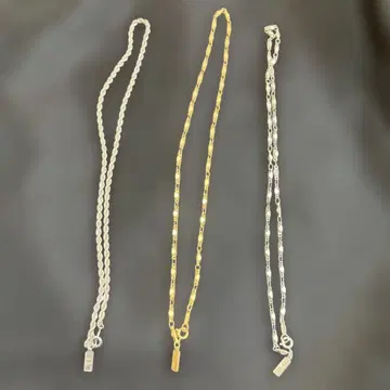 Unicon 실버 골드 목걸이 3개 세트