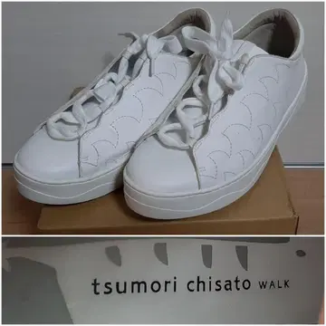 tsumori chisato WALK 24.5cm 가죽 스니커즈 화이트