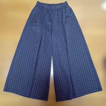 피피유 네이비 x 카멜 x 그린 라메 자카드 팬츠 아모르