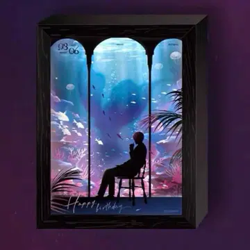 호무라 2024년 생일 벌스데이 램프 아크릴 보드 라이트