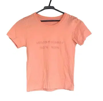 마드모아젤 논논 T셔츠 반팔 로고 오렌지 M
