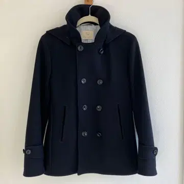 BEAUTY&YOUTH 네이비 피 코트