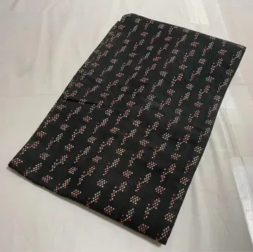 A 앤티크 레트로 무늬 블랙 컬러 면 전통 나고야 오비 샤레 오비 O6