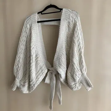 JEANASIS 화이트 니트 가디건 볼레로