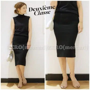 Deuxieme Classe 스트레치 분또 타이트 스커트 36 네이비