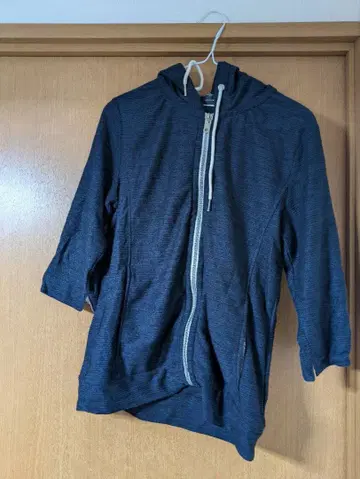 NOTA BENE 네이비 풀 지퍼 후드 부착 후드티