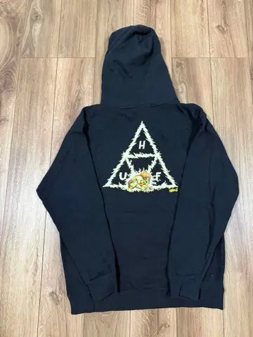 [ L ] HUF 하프 속기모 후드티 스트리트 파이터 콜라보 1회 착용