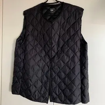 UNIQLO WARM PADDED 블랙 XL 다운 베스트