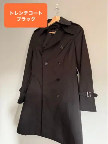 [ 새상품급 ] 트렌치코트 블랙 7호 안감 부착 아우터 겉옷 가을/겨울
