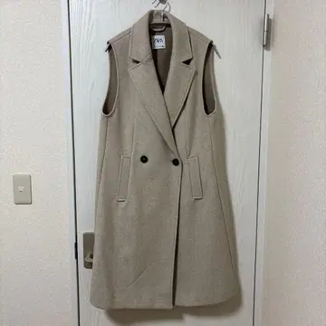 가격 인하 ZARA 베이지 롱 더블 베스트