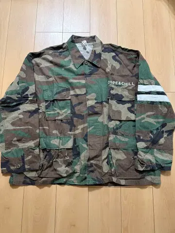 DOPE&CHILL 카모플라쥬 밀리터리 자켓