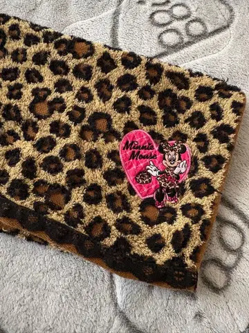 미니 마우스 레오파드 무늬 타월 디즈니랜드 페이스 타월