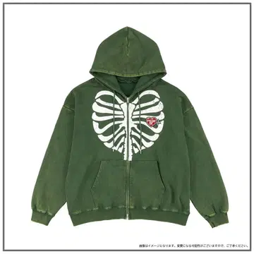 TREASURE 지퍼 후드티 카키