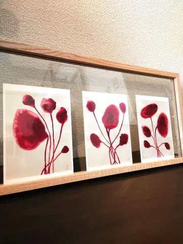 [액자 포함] 루이즈 부르주아전 회화 엽서 3장 세트 미술관 굿즈