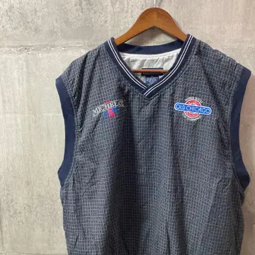 I365 나일론 베스트 골프 체크 90s 00s 빈티지 Y2K