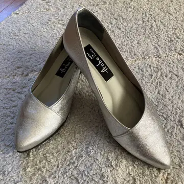 아르케 실버 스틸레토 펌프스 23cm