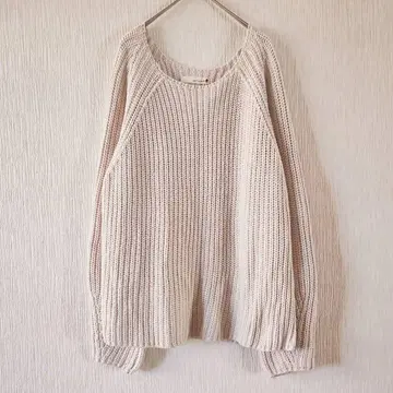 [ Healt Market ] ( F ) 로우게이지 크루넥 니트/루즈핏