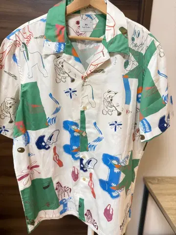 폴 스미스 아트 프린트 반팔 셔츠 XL