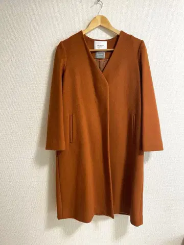 DOORS 울 100% 노카라 코트