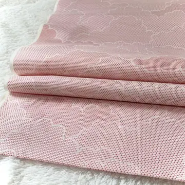 오시마 명주풍 순수 실크 화이트 구름 옷감 pt037