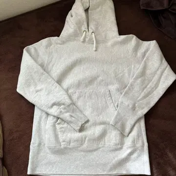 스웨트 셔츠 그레이 후드 부착 일본제