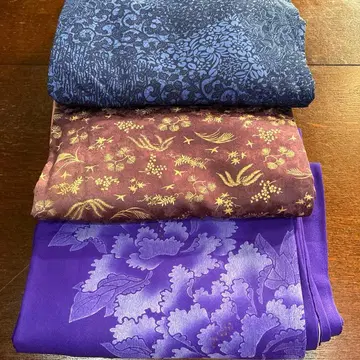 기모노 코몬 리메이크용 보라색 계열 묶음 판매 3장(^^)