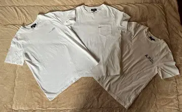 APC 화이트 반팔T셔츠 3장 세트