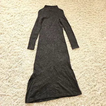 Iwish Y's 와이즈 비대칭 롱 울 원피스 그레이