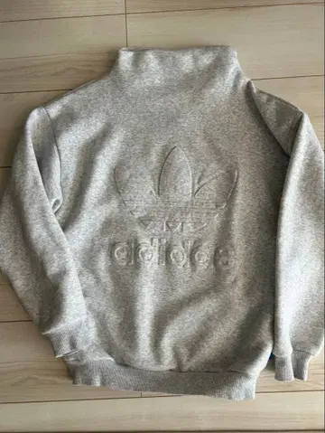 adidas 그레이 하이넥 트레이닝복 S