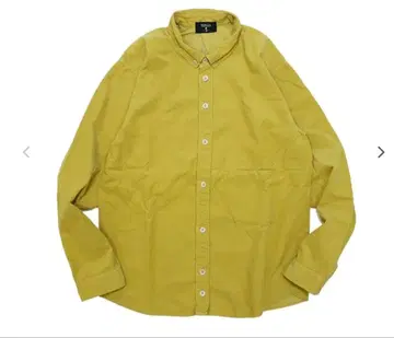 REMILLA 레미라 : 긴팔 코듀로이 버튼 다운 셔츠/Yellow