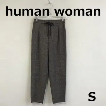 H1110A15 [ human woman ] 울 혼방 글렌체크 팬츠