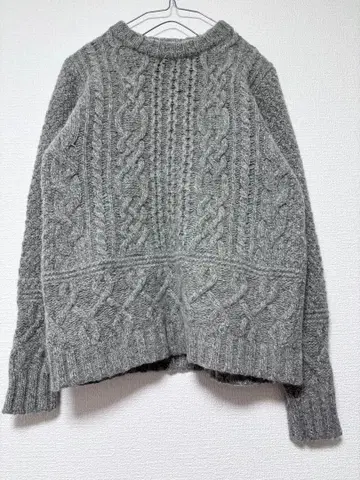 [배송비 포함] PAR ICI 울 혼방 아란 니트