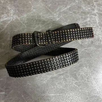 y2k 00s 스터드 벨트 그런지 가죽 천연 가죽 아메카지 바이커