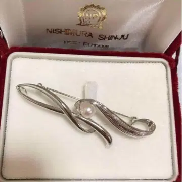 이세 진주 브로치 실버