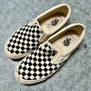 VANS vault 반스 체커보드 슬립온 네이비