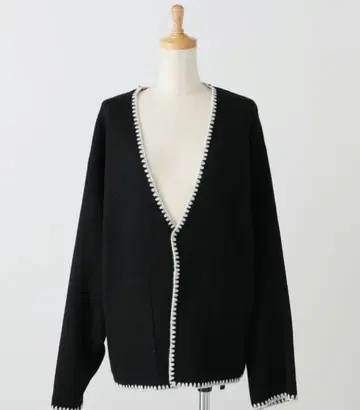 슬로브 이에나 담요 스티치 니트 자켓