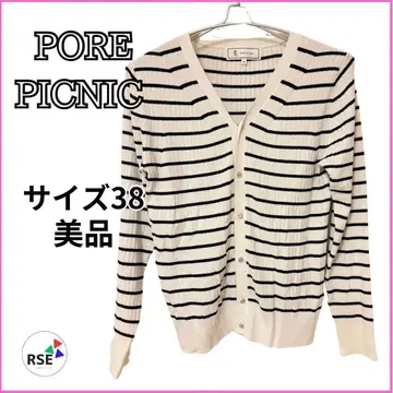 새상품급 로페피크닉 긴팔 가디건 스트라이프 패턴 M