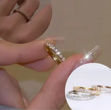 SASSY ANGEL 풀 이터니티 반지 핑크 골드 14호