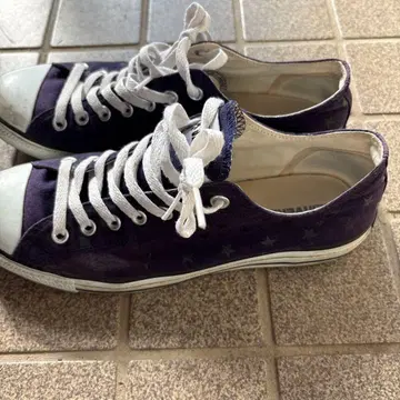 CONVERSE 다크 퍼플 별 패턴 스니커즈 28.0cm