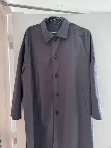 차콜 그레이 트렌치코트 스텐카라 코트 벨트 포함